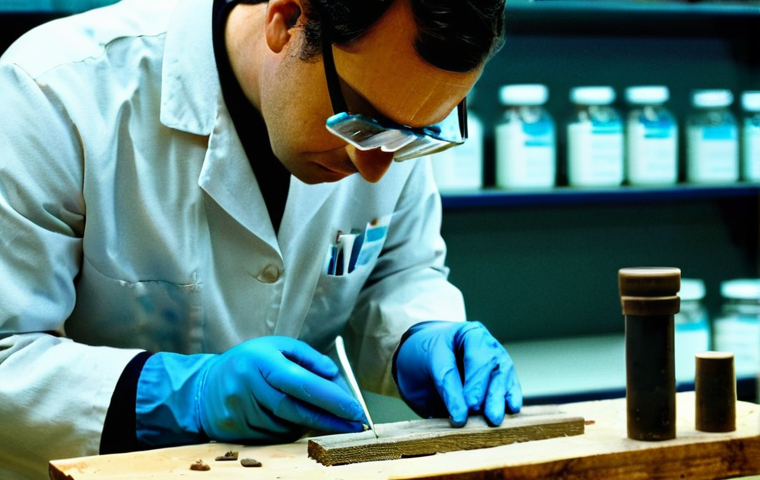 문화재수리기술자 필수 참고 서적 - **Prompt:** A focused, thoughtful cultural heritage restoration technician, professionally and modes...